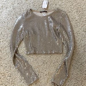 Extreme sparkly crop top